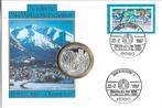 De Oberstdorf envelop + zilverenpenning zie scan, Postzegels en Munten, Ophalen of Verzenden, Postfris