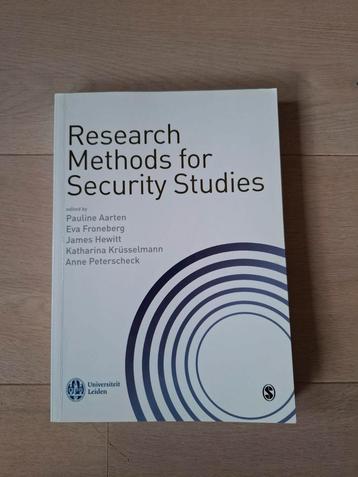 Research Methods Security Studies beschikbaar voor biedingen