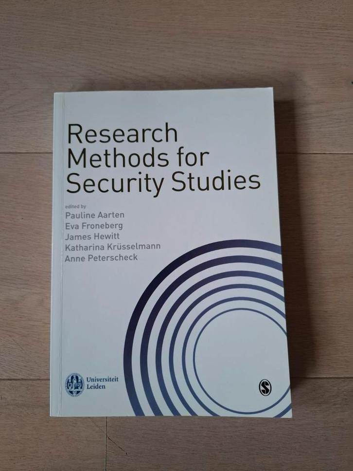 Research Methods Security Studies, Boeken, Studieboeken en Cursussen, Gelezen, WO, Gamma, Ophalen of Verzenden