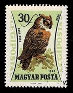 postzegel 250 Hongarije vogel Uil Oehoe, Ophalen of Verzenden, Gestempeld