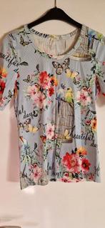 Efixelle shirt t-shirt vogels bloemen voorjaar maat 40, Maat 38/40 (M), Overige kleuren, Ophalen of Verzenden, Zo goed als nieuw