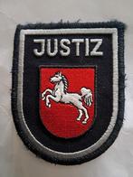 Patch justitie Neder-Saksen, Duitsland., Ophalen of Verzenden, Landmacht, Duitsland, Embleem of Badge