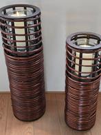 Windlichten Rotan, Ophalen, Zo goed als nieuw, Hout, 50 tot 75 cm