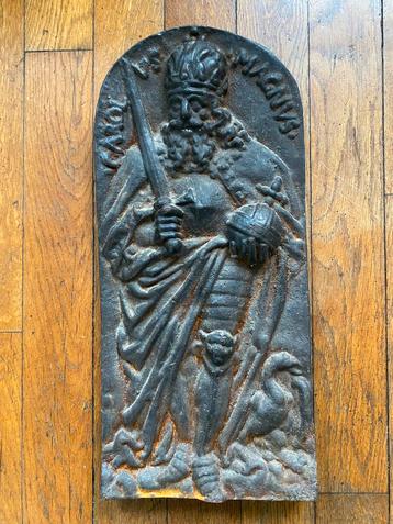 Gietijzeren Reliëf Karel de Grote beschikbaar voor biedingen