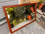 Spiegel badkamer hout met licht 120x80, Ophalen, Gebruikt, 100 tot 125 cm, Minder dan 100 cm