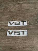 chrome V6T logo tekoop Zijscherm Audi S S4 S5 S6 S7 turbo RS, Ophalen of Verzenden