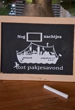 Sinterklaas/verjaardag dubbelzijdig   krijtbordje, Ophalen of Verzenden