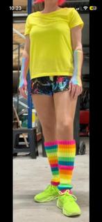 Neon fluor feest set S/M. Partykleding jaren 80 Carnaval, Ophalen of Verzenden, Zo goed als nieuw, Maat 38/40 (M), Carnaval