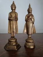 Koppel oude koper/messing Boeddha beeldjes., Ophalen of Verzenden