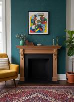 Prachtige houten schouw: Klassiek & sfeervol, Ophalen, Zo goed als nieuw, Vrijstaande haard, Overige soorten