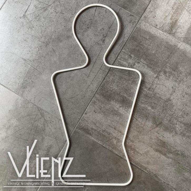 Vintage wit metalen paspop, kledinghanger torso retro, Verzamelen, Retro, Huis en Inrichting, Ophalen
