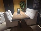 Roef eettafelbank en stoelen nu eenmalig als set €1069,-, Ophalen, Nieuw, Stof, Vijf, Zes of meer stoelen