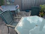 Tuintafel met 4 stoelen, Tuin en Terras, Tuinsets en Loungesets, Ophalen, Gebruikt, Tuinset, Overige materialen