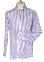 Cavallaro overhemd, gestreept shirt, Mt. 43 / XL, Kleding | Heren, Overhemden, Verzenden, Paars, Zo goed als nieuw, Halswijdte 43/44 (XL)
