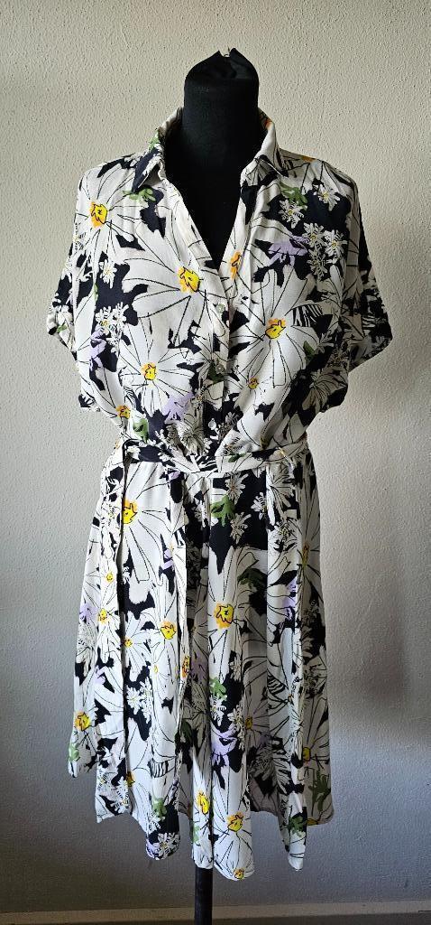 bloemprint van Pom amsterdam maat 40 (22725), Kleding | Dames, Jurken, Maat 38/40 (M), Overige kleuren, Knielengte, Ophalen of Verzenden