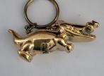 Gouden krokodil sleutelhanger, Ophalen of Verzenden, Gebruikt