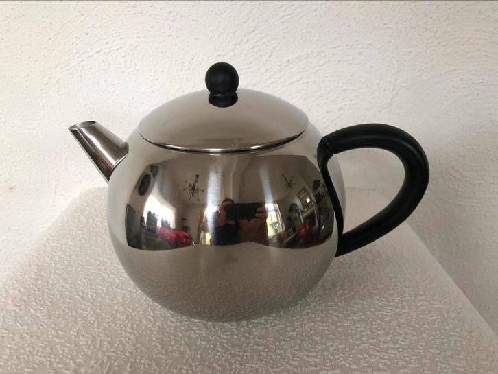 Dubbelwandige theepot 1 ltr, Huis en Inrichting, Keuken | Keukenbenodigdheden, Zo goed als nieuw, Ophalen