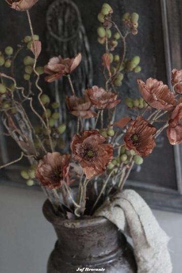 Boeket 'poppy bundle' Brynxz, alnus grande, zijdebloemen beschikbaar voor biedingen