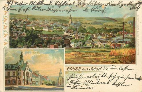 (701-274-013) Adorf i V Litho, Verzamelen, Ansichtkaarten | Buitenland, Duitsland, Verzenden