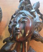 Balinees houtsnijwerk buste dansers man vrouw, Ophalen of Verzenden