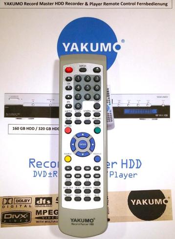 YAKUMO Record Master HDD DVD+RW Remote Control Fernbedienung beschikbaar voor biedingen