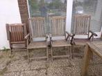 Teak tuinstoelen van Exotan, Ophalen, Gebruikt, Teakhout, Verstelbaar