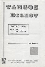 Bo54 bladmuziek tangos digest  -- potpourri d air celebres, Muziek en Instrumenten, Gebruikt, Ophalen of Verzenden, Artiest of Componist