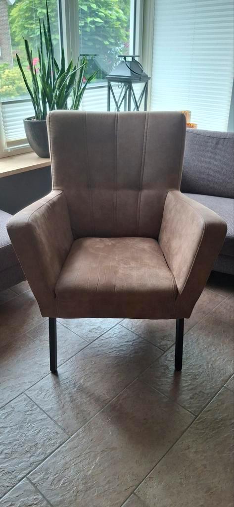 Hoge Stoel - Zo Goed Als Nieuw, Huis en Inrichting, Fauteuils, Zo goed als nieuw, Leer, Stof, Overige materialen, 75 tot 100 cm