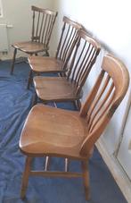 3 + 1 eiken stoelen, eetkamerstoel, 17,50 per stuk, mag los, Ophalen