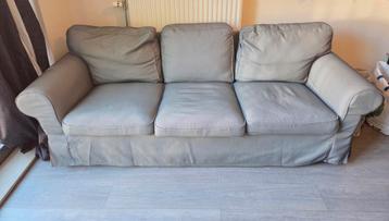 IKEA EKTORP 3-zitsbank, Hakebo donkergrijs - afbeelding 1