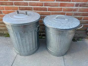 Metalen ijzeren grote prullenbak 2 soorten beschikbaar voor biedingen