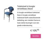 Toiletstoel in hoogte verstelbaar, Ophalen of Verzenden, Nieuw