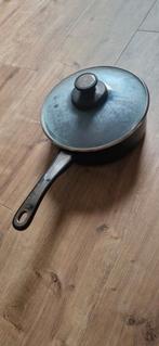 Tefal hapjespan met deksel 24cm, Ophalen of Verzenden, Gebruikt, Aluminium, Koekenpan of Braadpan