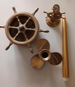 Maritiem koper  asbak schroef zandloper., Ophalen of Verzenden, Koper