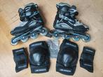 Rollerblade GEO BLADE TX Skeelers 41 + BAUER Beschermers, Overige merken, Ophalen of Verzenden, Zo goed als nieuw, Inline skates 4 wielen