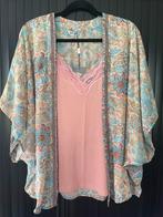 Summer chique zijde kimono & 2 tops  -nieuw-, Overige kleuren, Verzenden, Maat 46/48 (XL) of groter, Nieuw