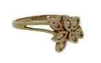 14 karaats geelgouden dames ring bloemvorm zirkonia, Sieraden, Tassen en Uiterlijk, Ringen, Goud, Goud, Met edelsteen, 17 tot 18