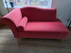 Rode sofa met lendekussen, Huis en Inrichting, Ophalen, Hout, Gebruikt, Tweepersoons