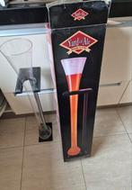 Houten standaard met metershoog bierglas- 1,4 liter, Verzamelen, Ophalen, Zo goed als nieuw, Bierglas