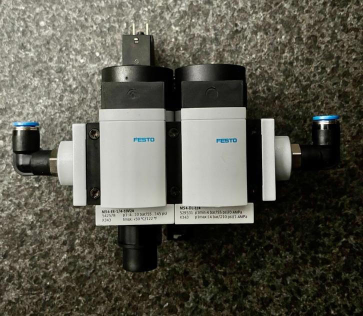FESTO - Luchtverzorging - Setje Soft Start en Aan/Uit-klep, Hobby en Vrije tijd, Elektronica-componenten, Gebruikt, Ophalen of Verzenden