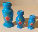3 leuke vintage miniatuur houten vaasjes voor bv poppenhuis, Ophalen of Verzenden, Poppenhuis