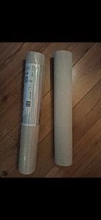 Vliesbehang linnenlook,  1 rol in folie, 1 rol aangebroken., Ophalen of Verzenden, Minder dan 10 m², Beige