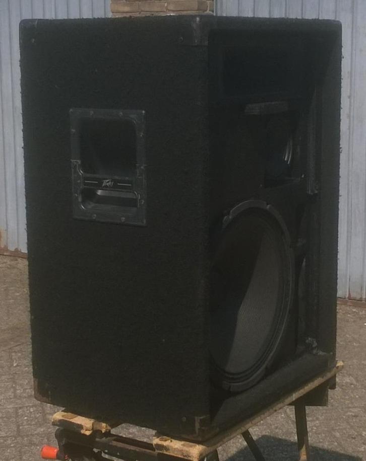 Luidsprekers 15 inch 3-weg 200 Watt, 2 stuks, Audio, Tv en Foto, Luidsprekers, Refurbished, Front, Rear of Stereo speakers, 120 watt of meer