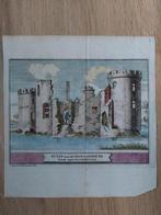 2 / Slot van Abcoude  Originele gekleurde gravure uit 1736, Antiek en Kunst, Kunst | Etsen en Gravures, Ophalen of Verzenden