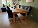 Eetkamer stoelen (3 stuks) en bank., Huis en Inrichting, Stoelen, Ophalen, Gebruikt, Grijs