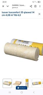 Rollen glaswol, Doe-het-zelf en Verbouw, Isolatie en Afdichting, Ophalen, 12 cm of meer, Nieuw, 15 m² of meer