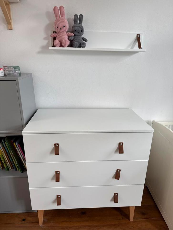 Bopita Indy Commode + Wandplank, Kinderen en Baby's, Kinderkamer | Commodes en Kasten, Zo goed als nieuw, Commode, Minder dan 90 cm