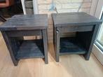 Set van 2 houten nachtkastjes, Huis en Inrichting, Slaapkamer | Nachtkastjes, Ophalen, Gebruikt, Hout, Minder dan 45 cm