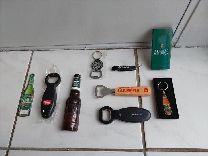 Collectie van 8 nieuwe bierflesopeners van diverse biermerke, Verzamelen, Biermerken, Nieuw, Flesopener, Hertog Jan, Ophalen of Verzenden