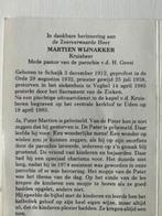 Kruisheer Wijnakker 1912 Schaijk 1985 Veghel Uden, Verzamelen, Bidprentjes en Rouwkaarten, Ophalen of Verzenden, Bidprentje
